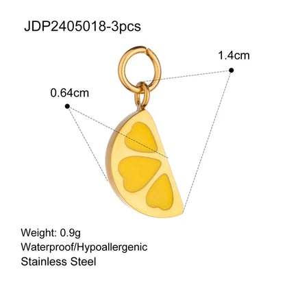 3Pcs/Bag Fashion Stainless Steel 18K Gold Plated Charms For Jewelry Making Earrings Bracelet Necklace