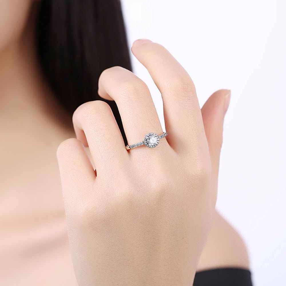 Solid 925 Sterling Silver Female Wedding Ring