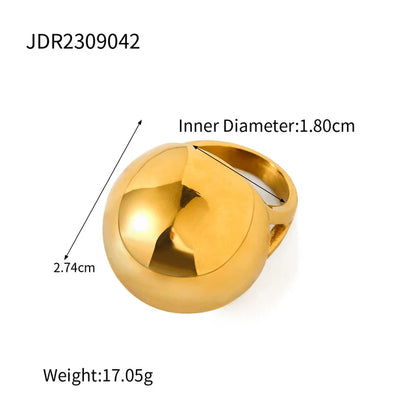 Water Drop Geometric Finger Wide Ring